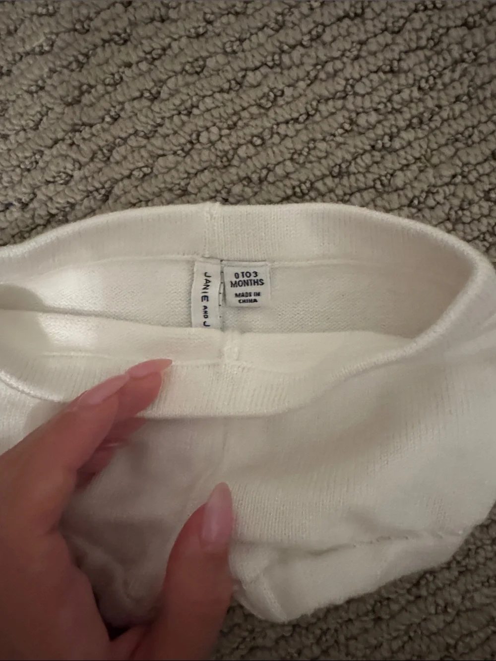 Janie and Jack Kids White Knit Shorts